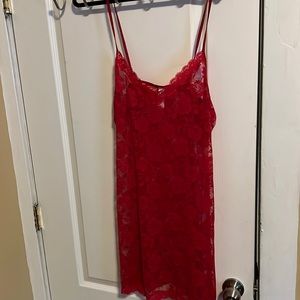 Body Form Lace and Mesh Chemise